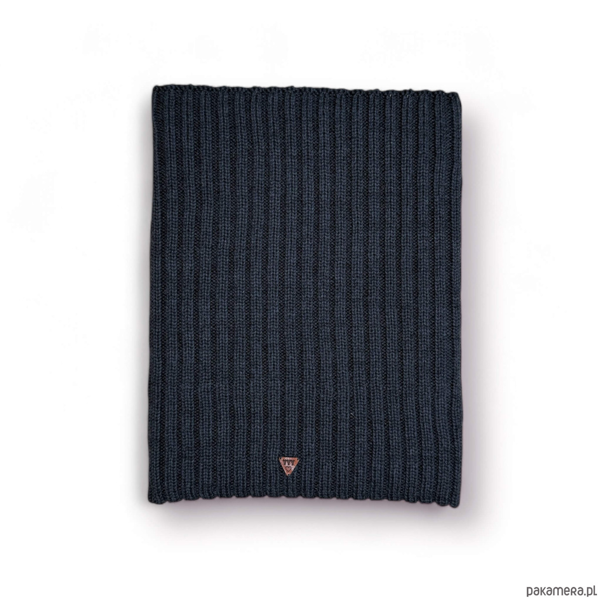 szale damskie Komin merino w prążki Soft Snood - Antracyt 2