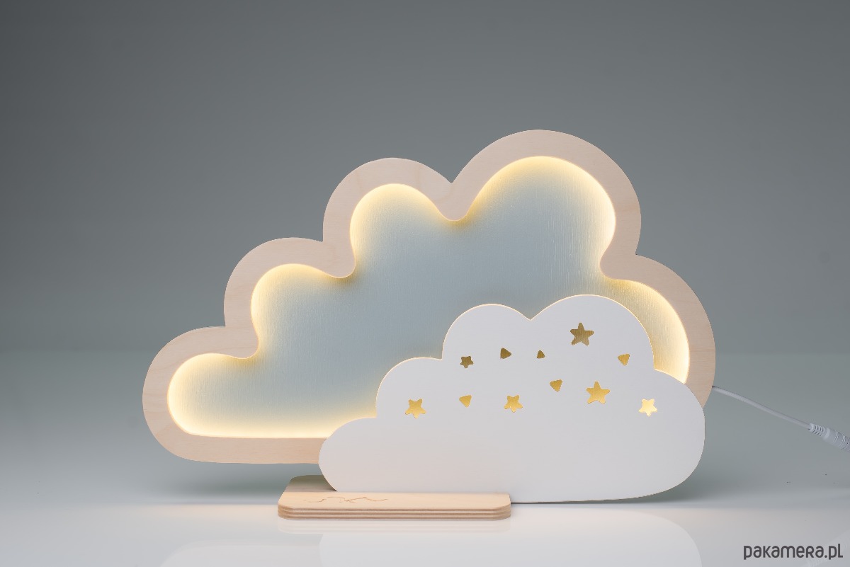 lampy do pokoju dziecka Lampka ścienna Unky - CHMURKA niebieska 2