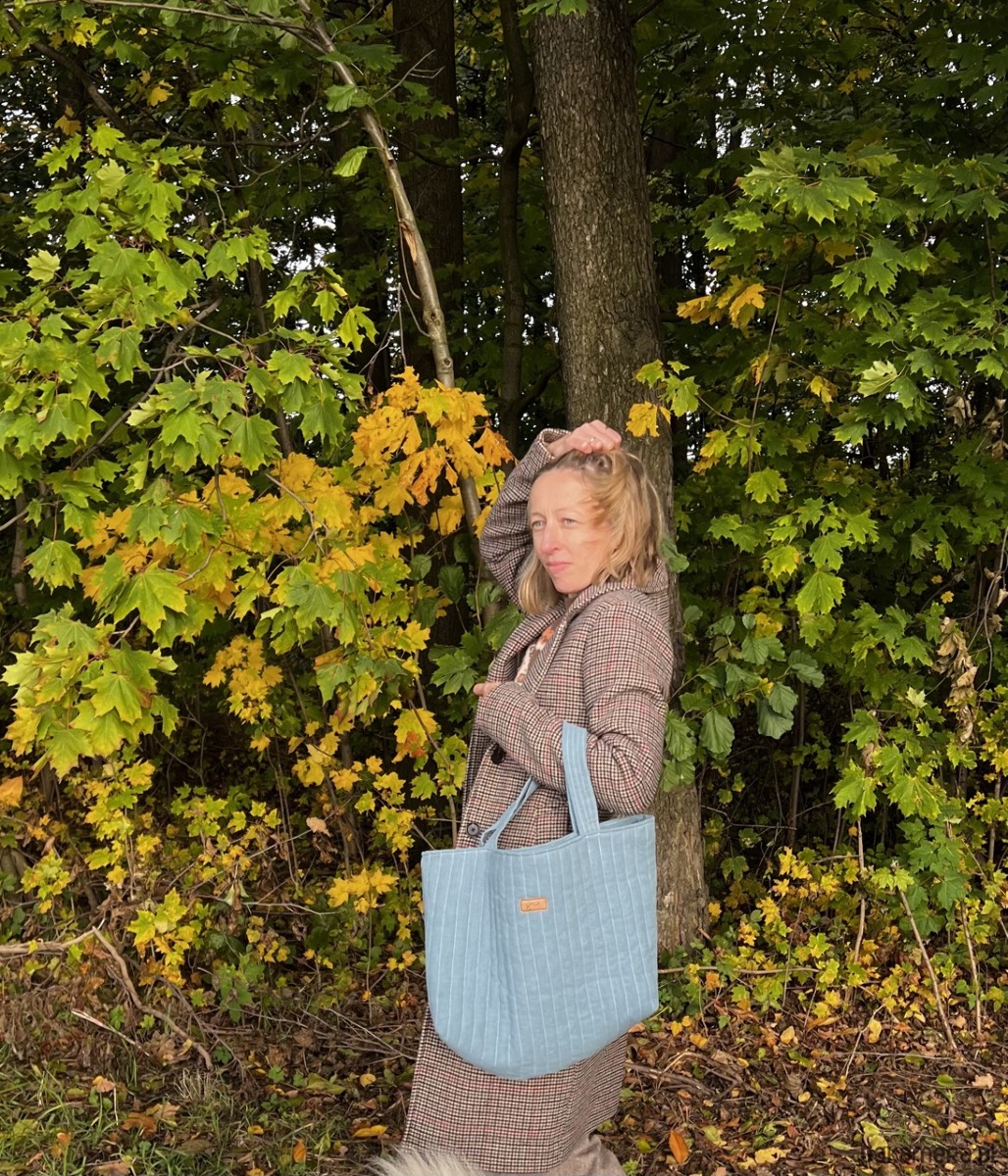 torby na ramię Torba lniana Everyday - niebieska 4