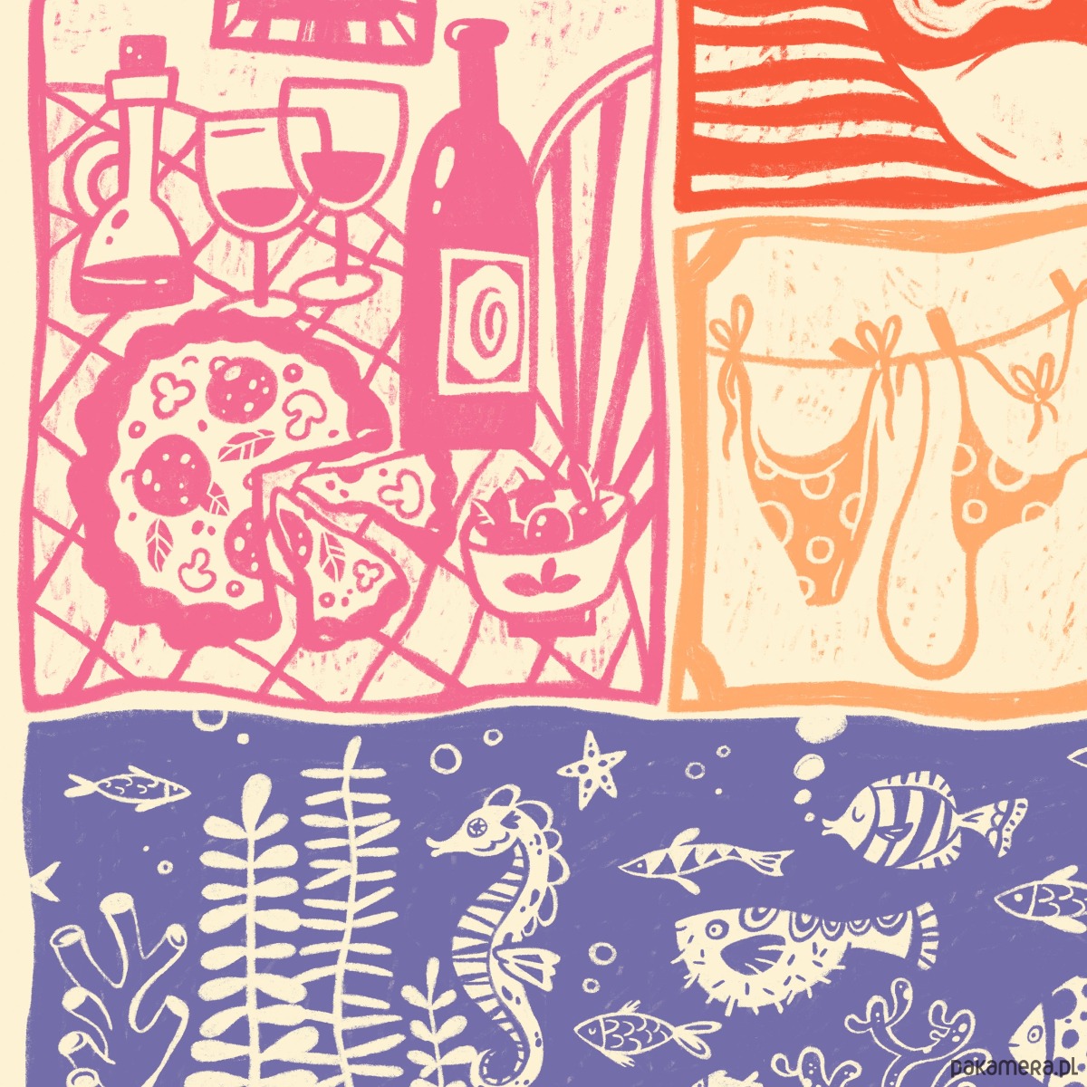 plakaty Plakat "Morskie klimaty", kolorystyka 1 1