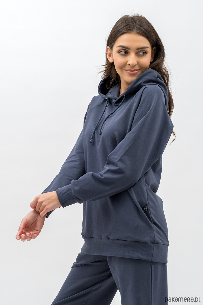 bluza z kapturem damska Bluza z kapturem  ,,SEHER" grafit 1