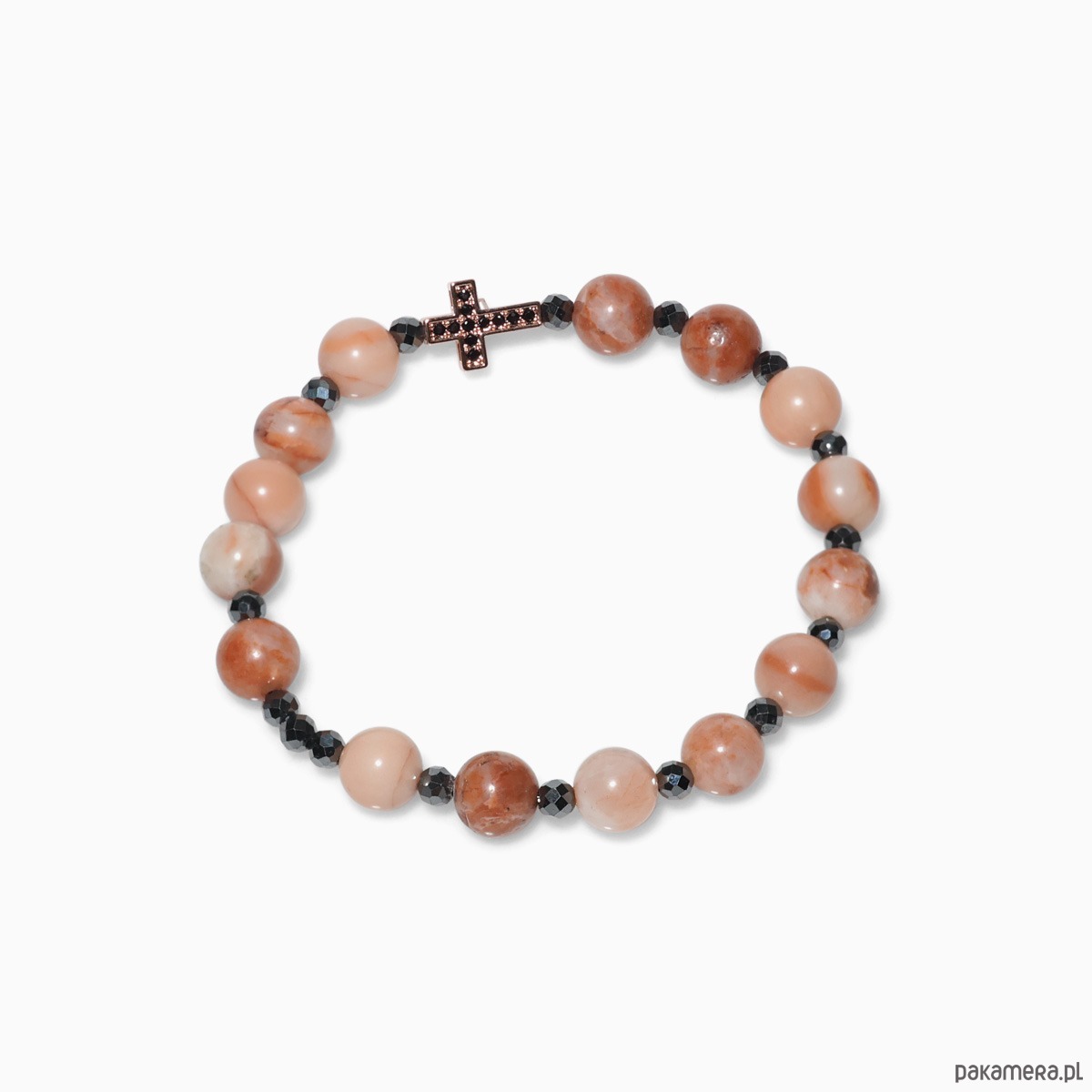 bransoletki z kamieni naturalnych Unikatowy Różaniec z Kamieni Naturalnych Jadeit i Hematyt 4