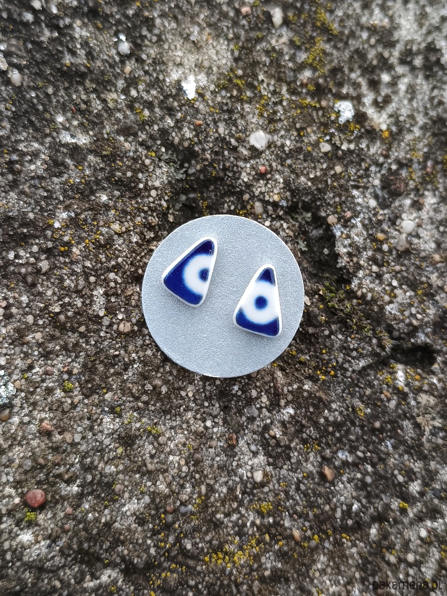 kolczyki ceramiczne Kolczyki ceramiczne Bolesławiec 1