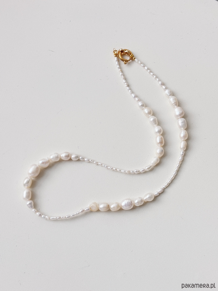 złote naszyjniki Naszyjnik z pereł naturalnych 7