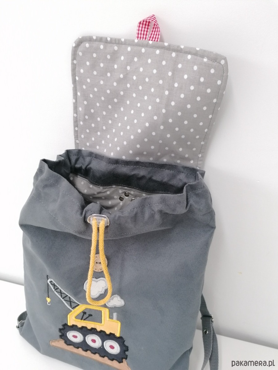 torebki, worki i plecaki dziecięce Personalizowany plecak przedszkolaka z dźwigiem 3