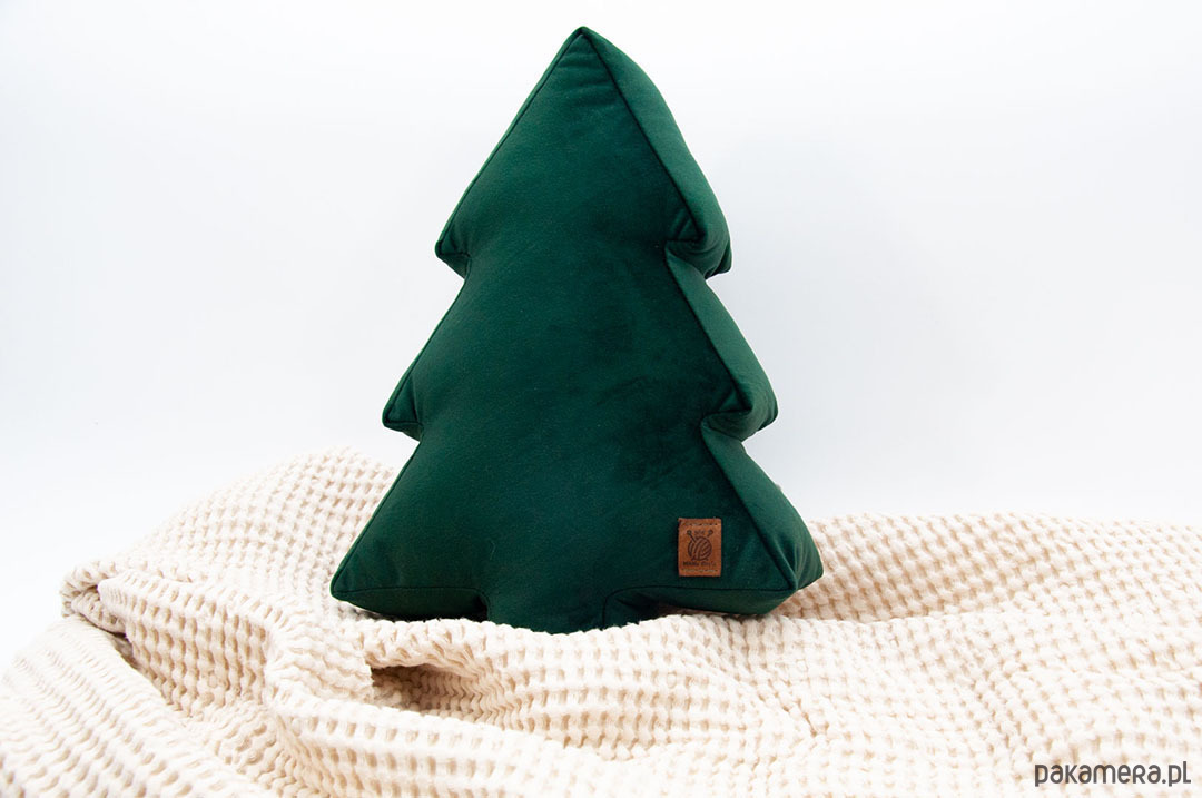 choinki Welurowa poduszka dekoracyjna drzewko choinka. 4