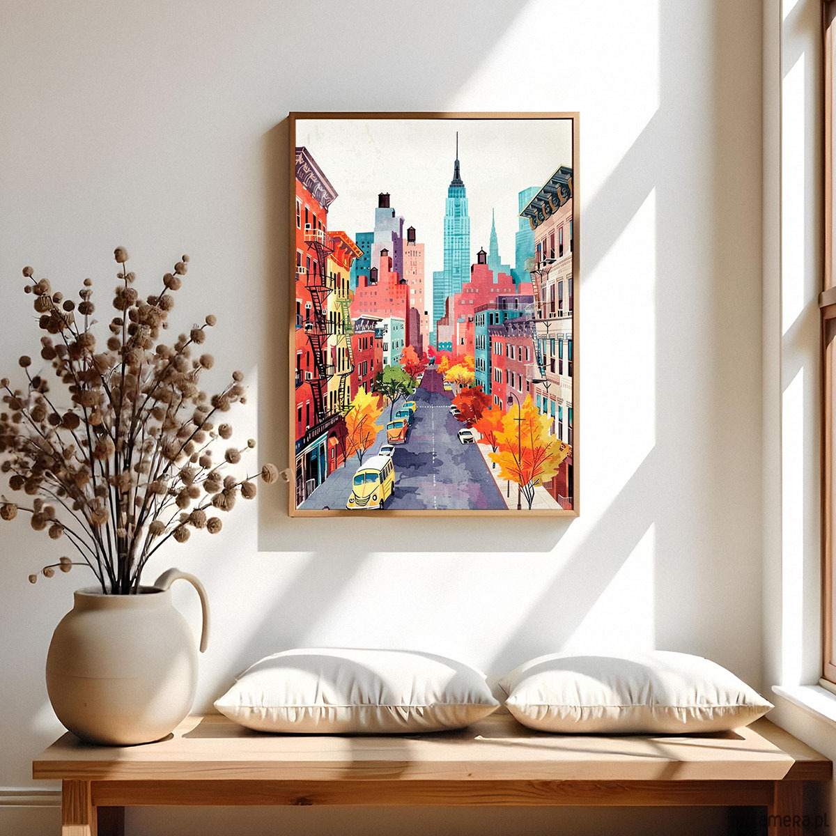 plakaty New York City  Nowy Jork - plakat ilustracja grafika 3