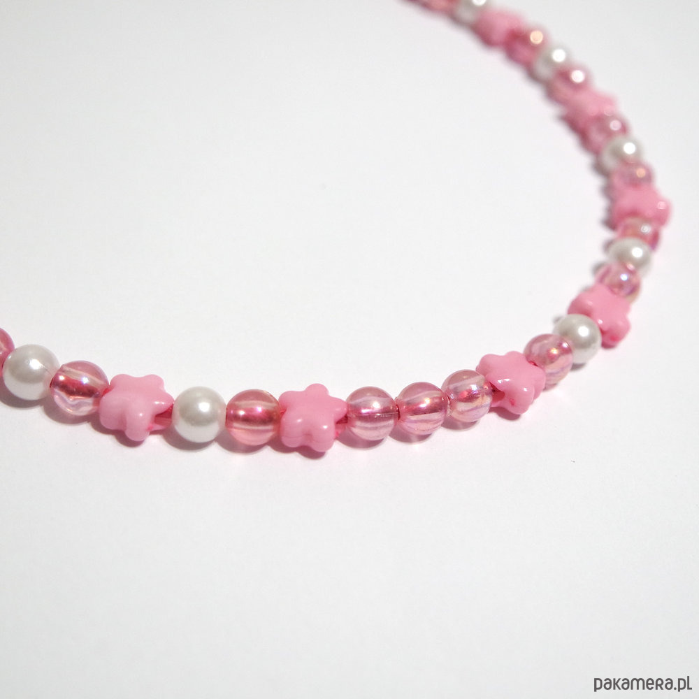 chokery Naszyjnik - Różowe gwiazdki 2