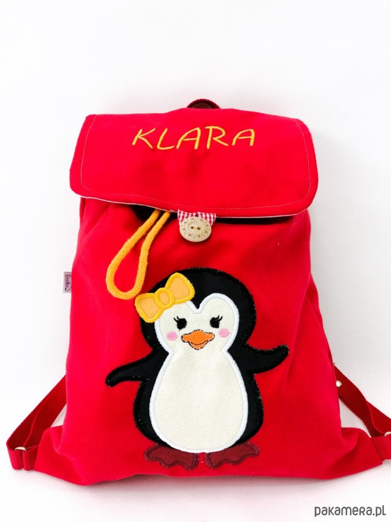 torebki, worki i plecaki dziecięce Prezent dla dziewczynki - plecak z pinwinem 3