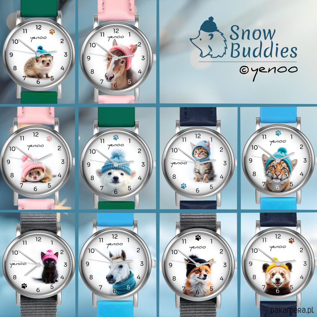 zegarki unisex Zestaw prezentowy - Czarny kotek - zegarek i brelok - nylonowy, szary 3