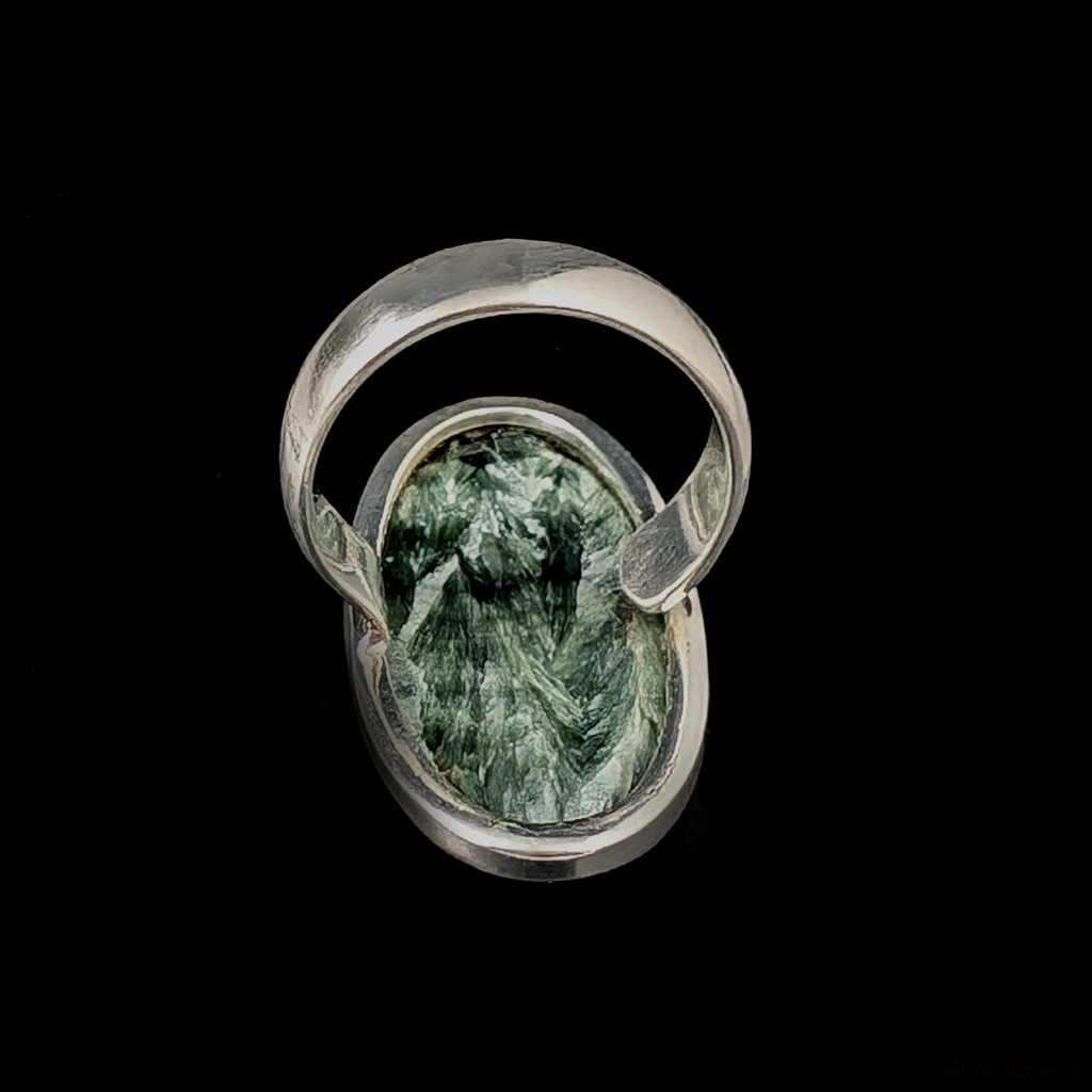 pierścionki srebrne Pierścionek Serafinit leśne szepty 1