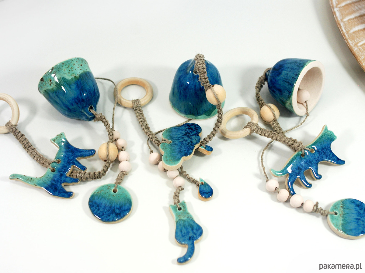 Ozdoby na ścianę Wisząca ozdoba ceramiczna do salonu lub sypialni - kocie sprawy 5