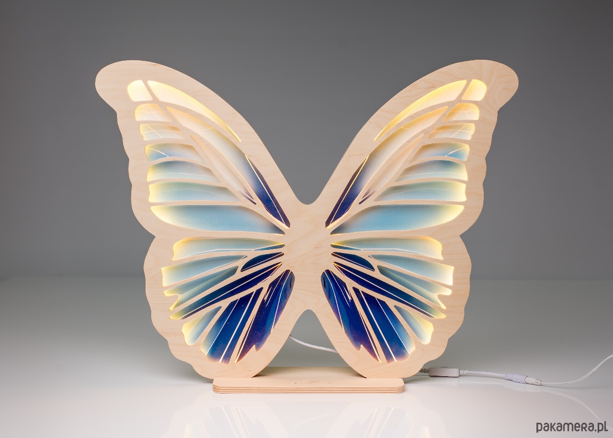 dekoracje świetlne Lampka UNKY Motyl lazurowy 2