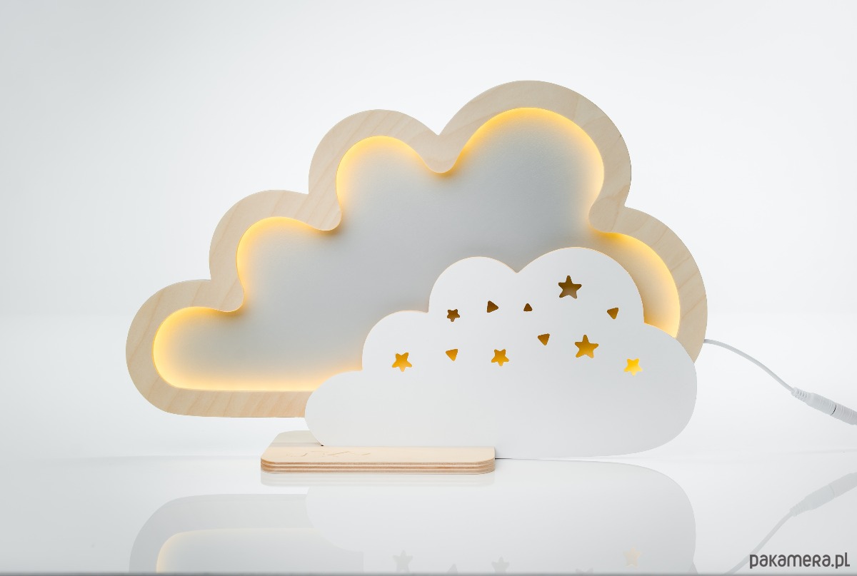 lampy do pokoju dziecka Lampka ścienna Unky - CHMURKA szara 1