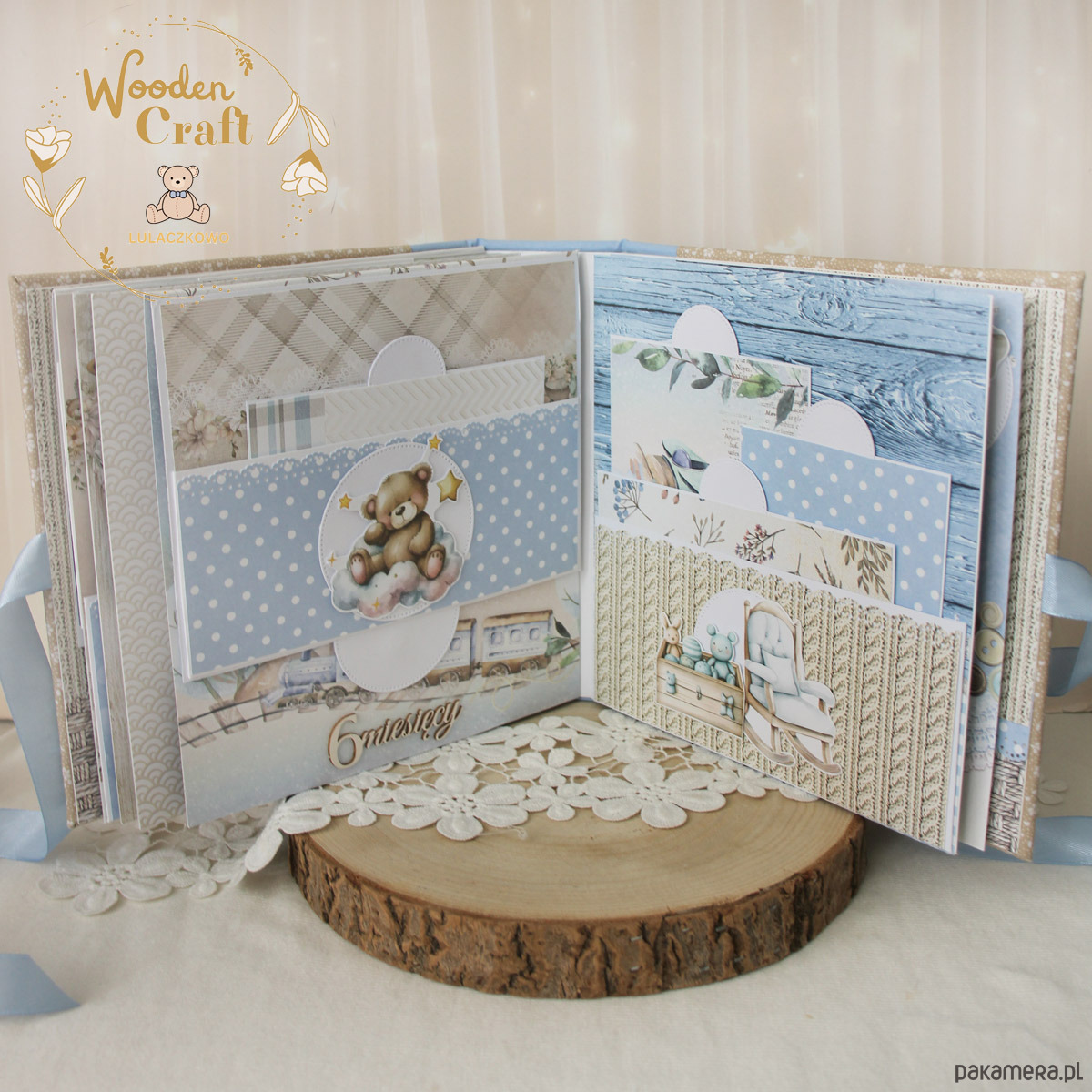 notatniki i albumy Album dziecięcy na chrzest, roczek, narodziny "Boy's Little World"GOTOWY 5