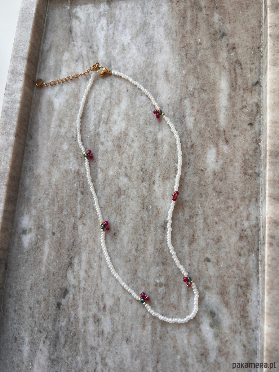 wisiory Handmade naszyjnik z wisienkami z koralików toho 2