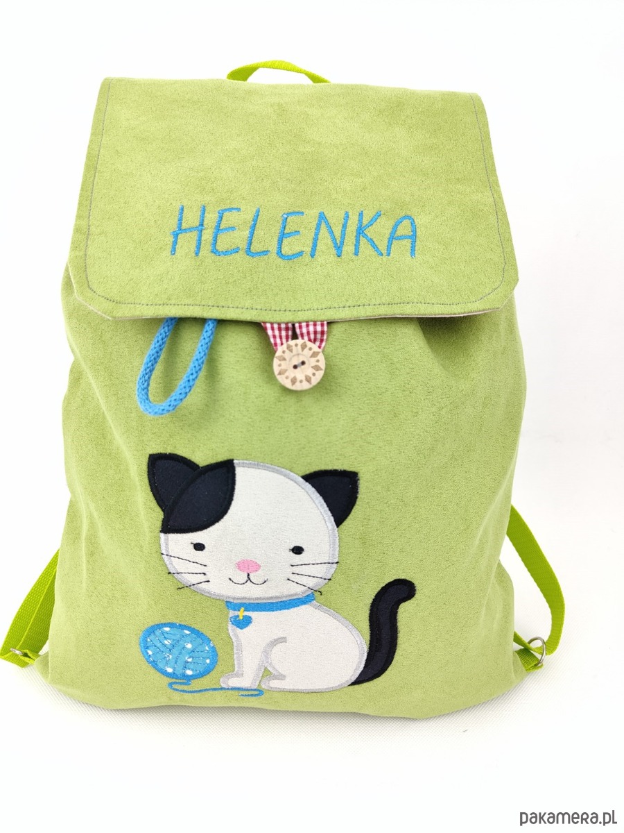 torebki, worki i plecaki dziecięce Personalizowany plecak z kotkiem - prezent dla dziewczynki 1
