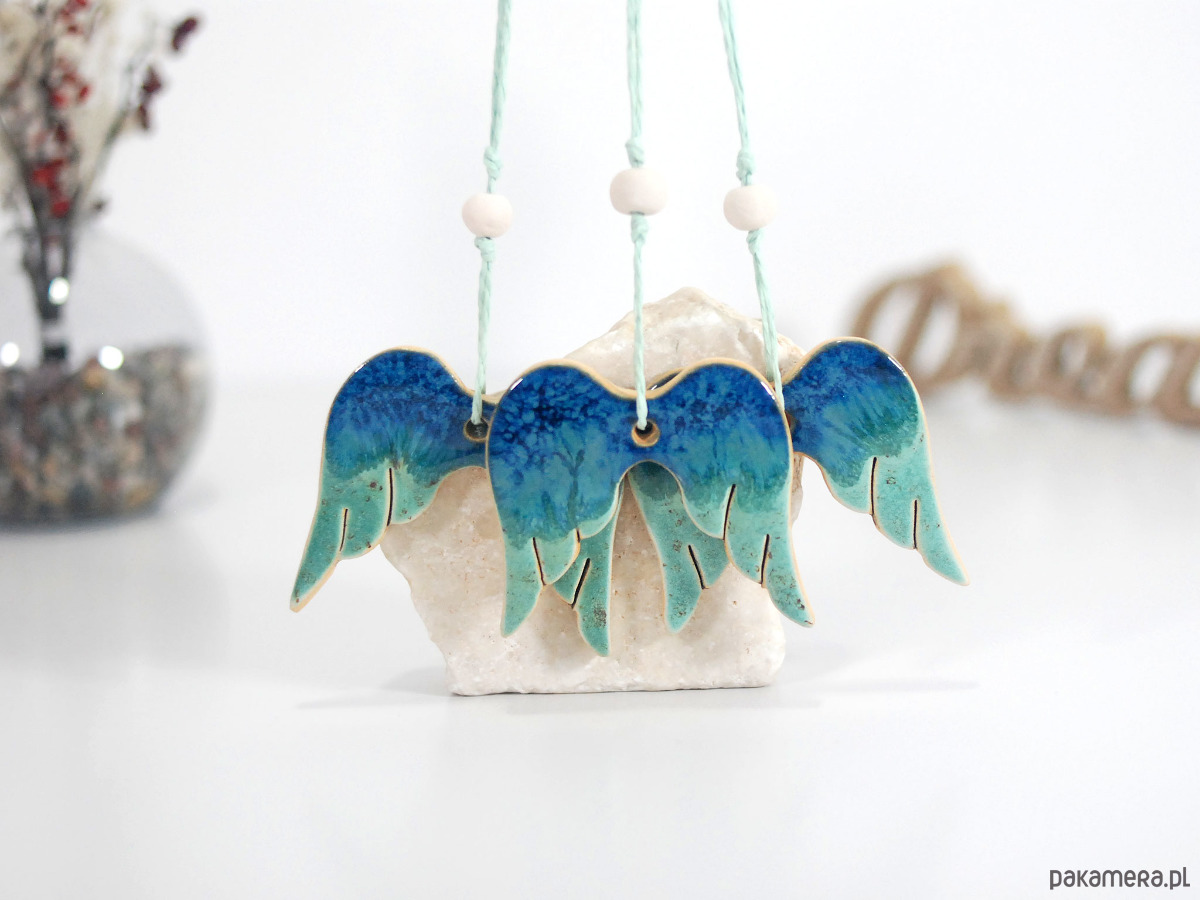 ozdoby choinkowe Skrzydła anioła - ceramiczne ozdoby choinkowe 6