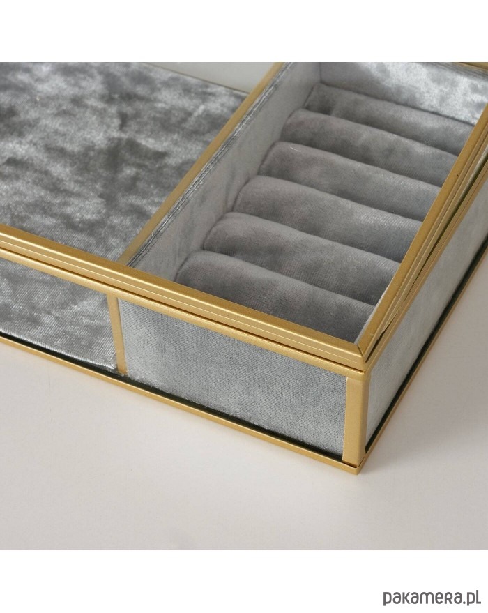 pojemniki na biżuterię Kuferek na Biżuterię Szkatułka na Biżuterię Grigio 4