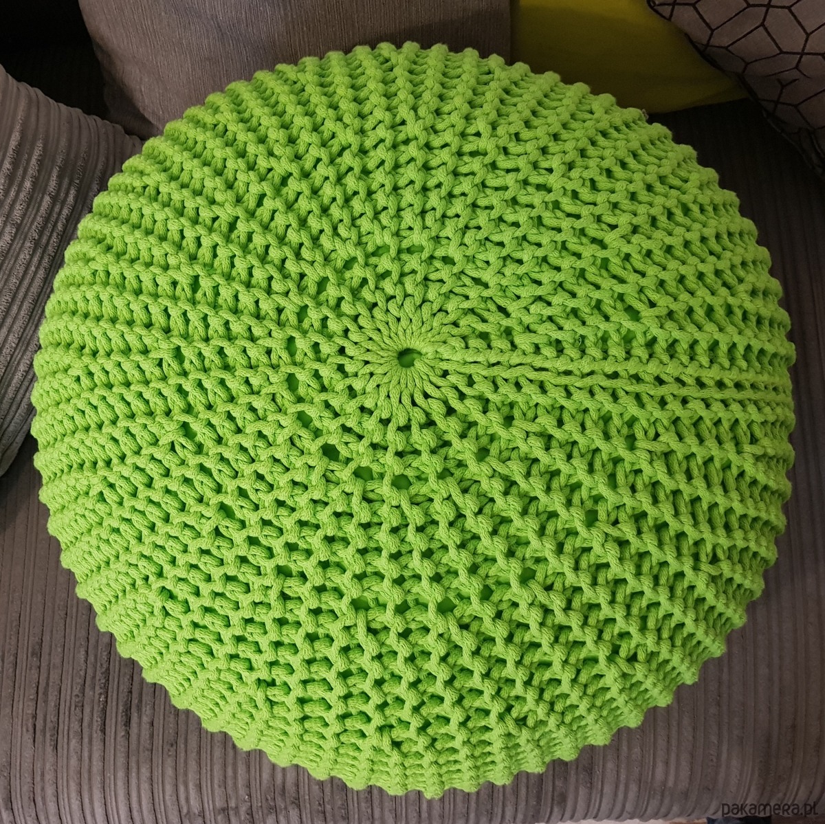 pufy do siedzenia Dziergany puf, puf, pufa, pufa na drutach 1