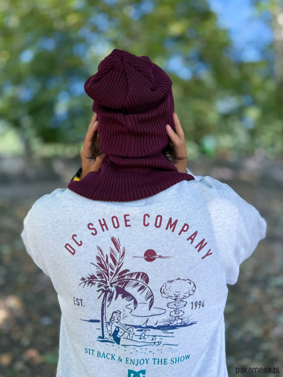 czapki damskie Męska bawełniana czapka jesienna logo ekoskórka Bordo 2