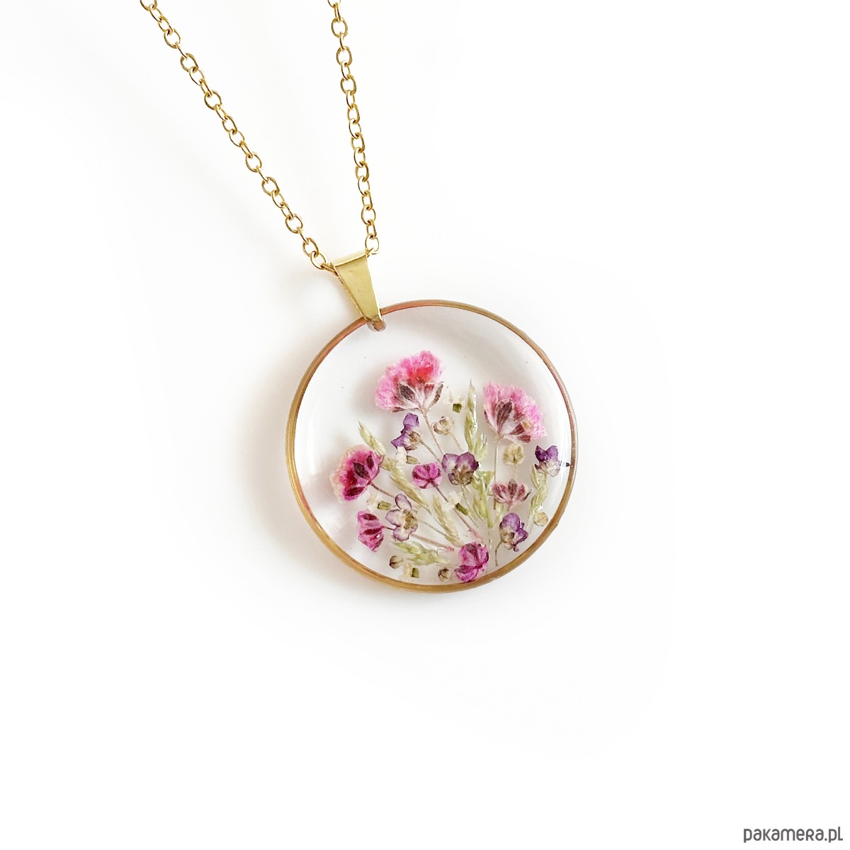 naszyjniki - inne Naszyjnik z kwiatami, prezent na święta 1