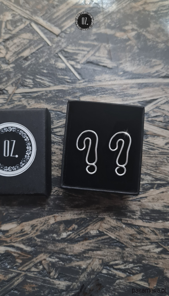 kolczyki srebrne Kolczyki małe pytajniki srebrne sztyfty 1