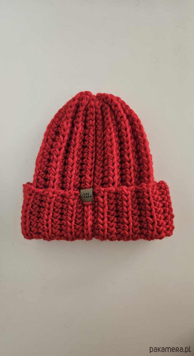 czapki damskie Czerwona Czapka wełniana 1