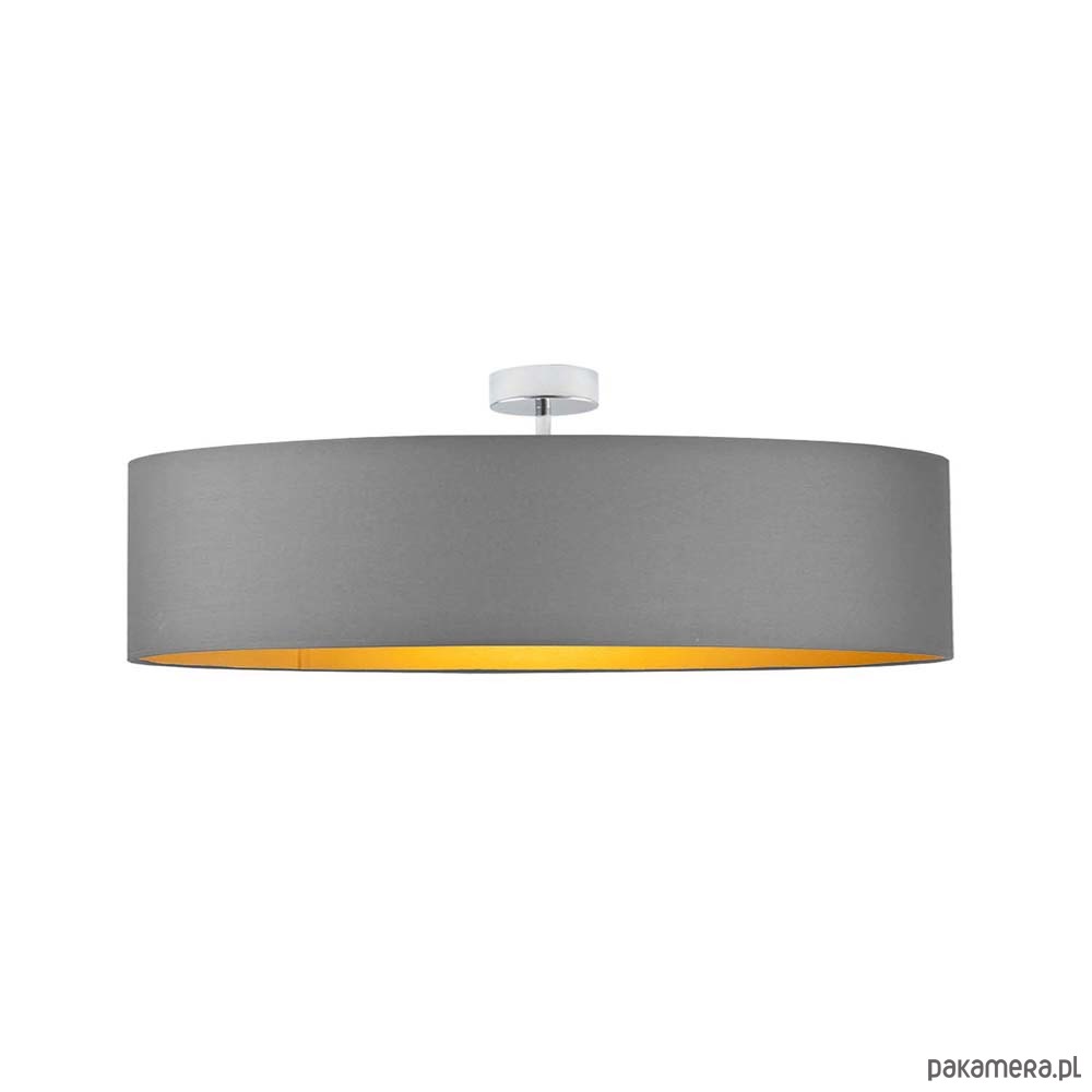 plafony Duży plafon do salonu o średnicy 80 cm GRENADA GOLD 4
