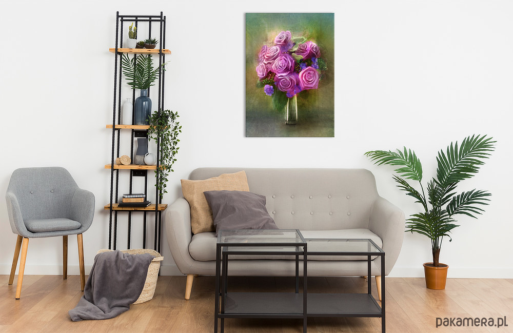 obrazy Obraz - Różowe róże - wydruk na płótnie 3