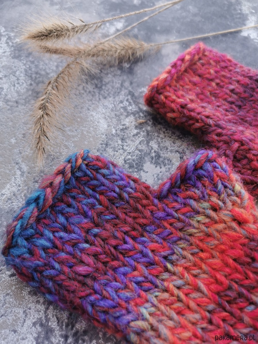 rękawiczki damskie MAXCOLOR mitenki "wesoły melanż" 2