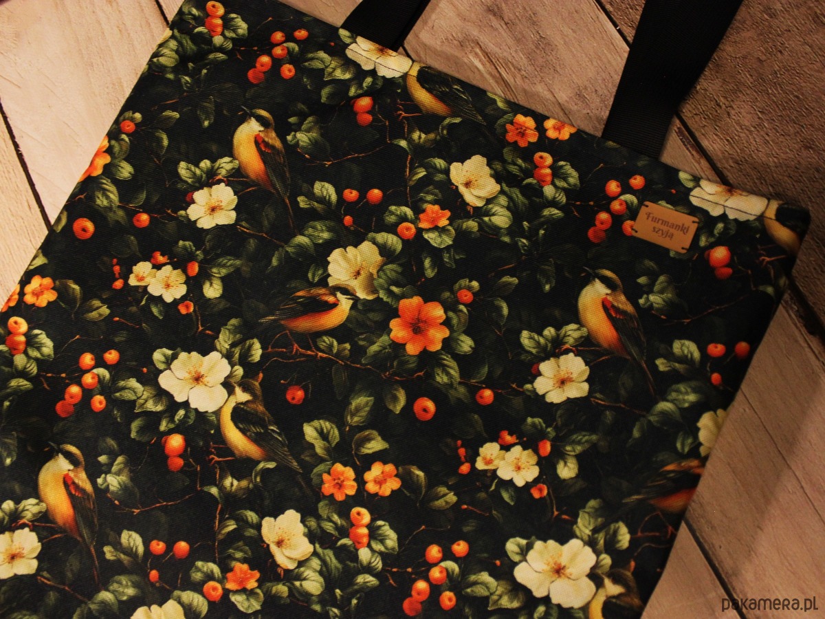 torby na ramię Torba ptaki kwiaty gil 2