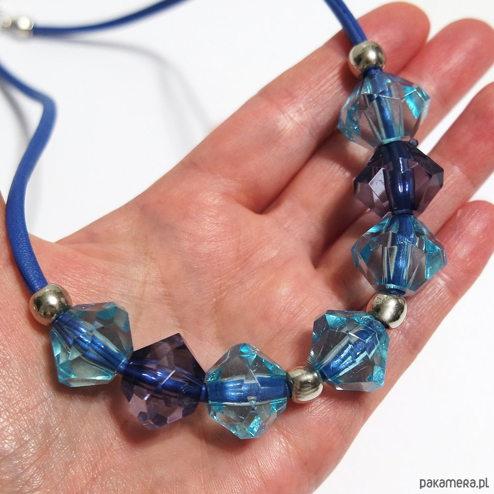 korale Naszyjnik - Niebieski, granatowy 5