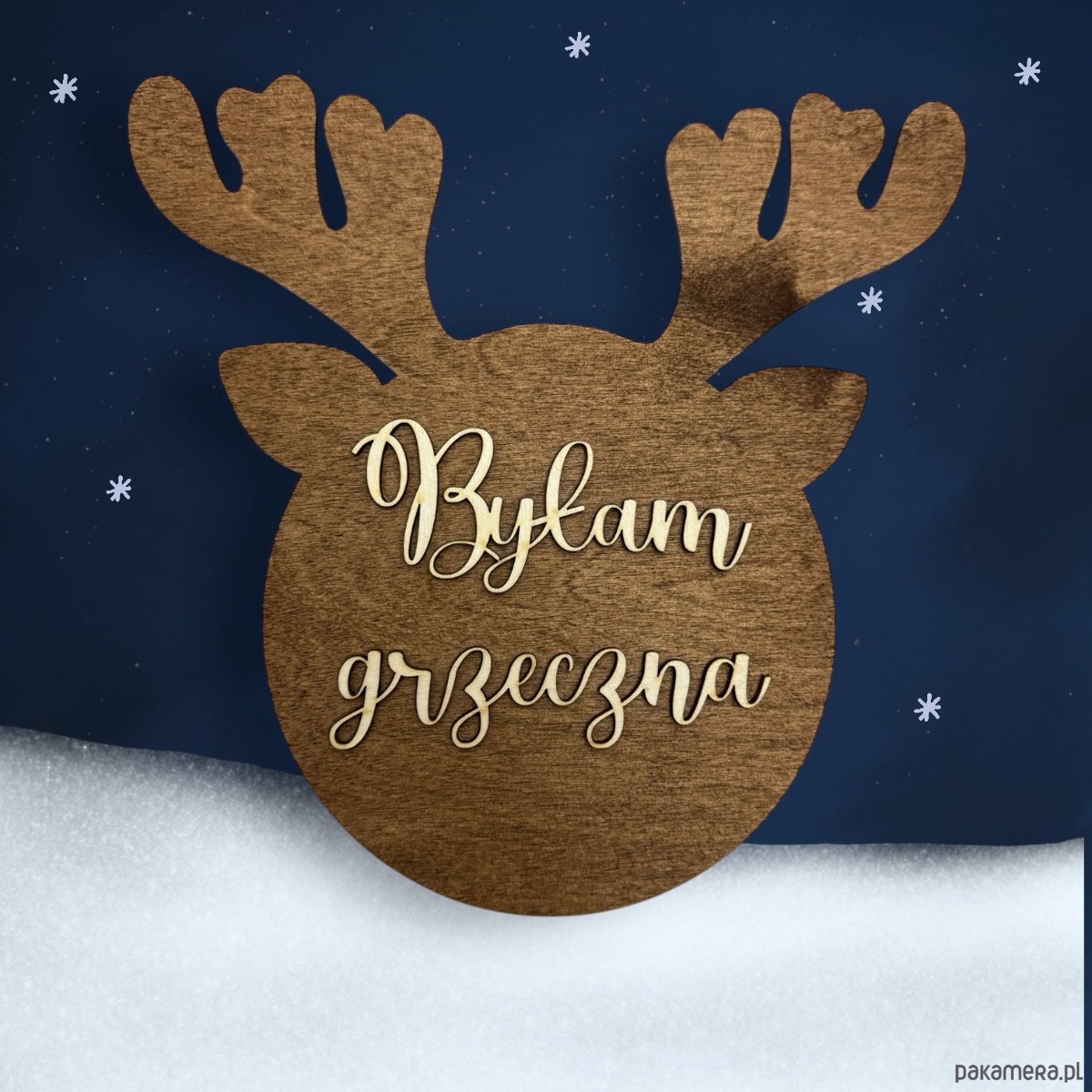 dekoracje świąteczne Zestaw tabliczek Głowa Renifera Byłem Grzeczny Byłam Grzeczna Ozdoba Rekwizyt 2
