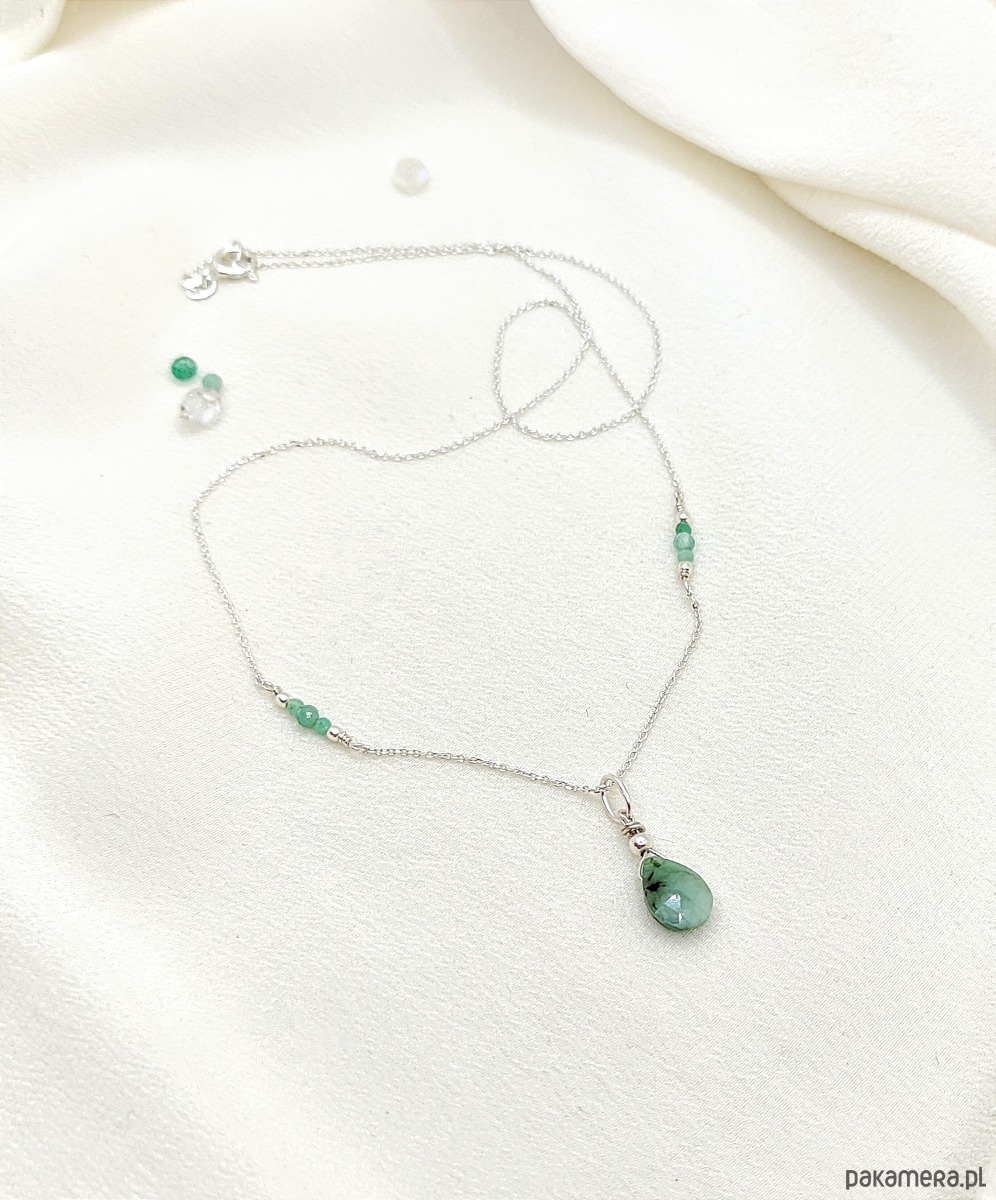 kolczyki srebrne Kolczyki srebrne ze szmaragdami 4