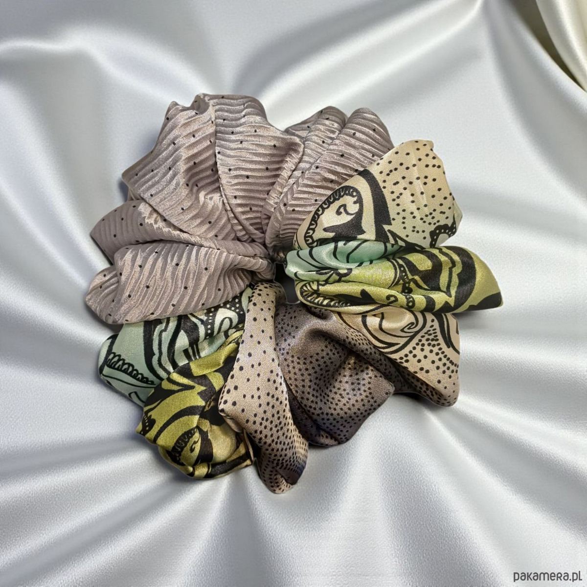 gumki do włosów Scrunchie X XL .Satynowa gumka 2