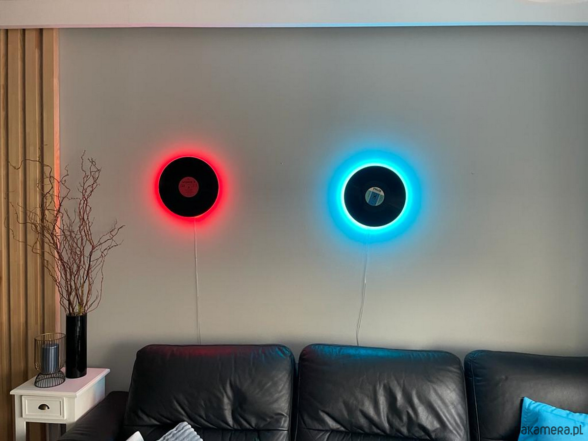 lampy wiszące Lampa LED Vinyl, płyta winylowa 12", z pilotem, retro/vintage 1