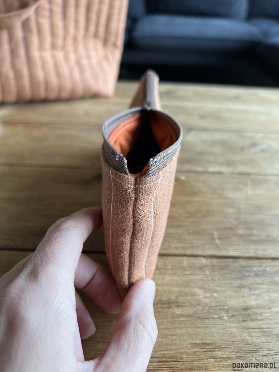 piórniki Piórnik lniany rudy  / mini kosmetyczka 9
