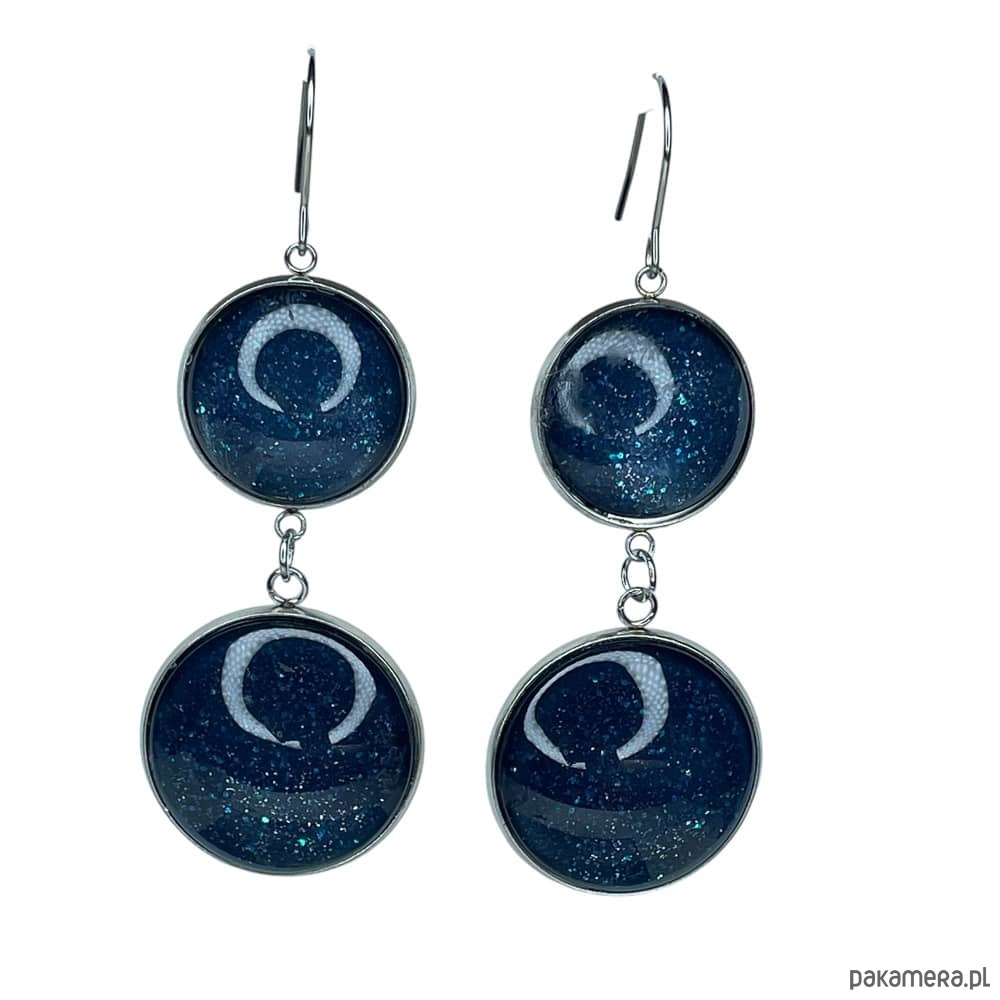 kolczyki szklane Kolczyki lśniące jak rozgwieżdżone niebo Lamia 1