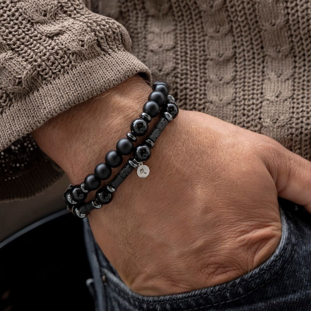 biżuteria męska Męska bransoletka zodiakalna - Skorpion - Ochrona i odwaga IV 1