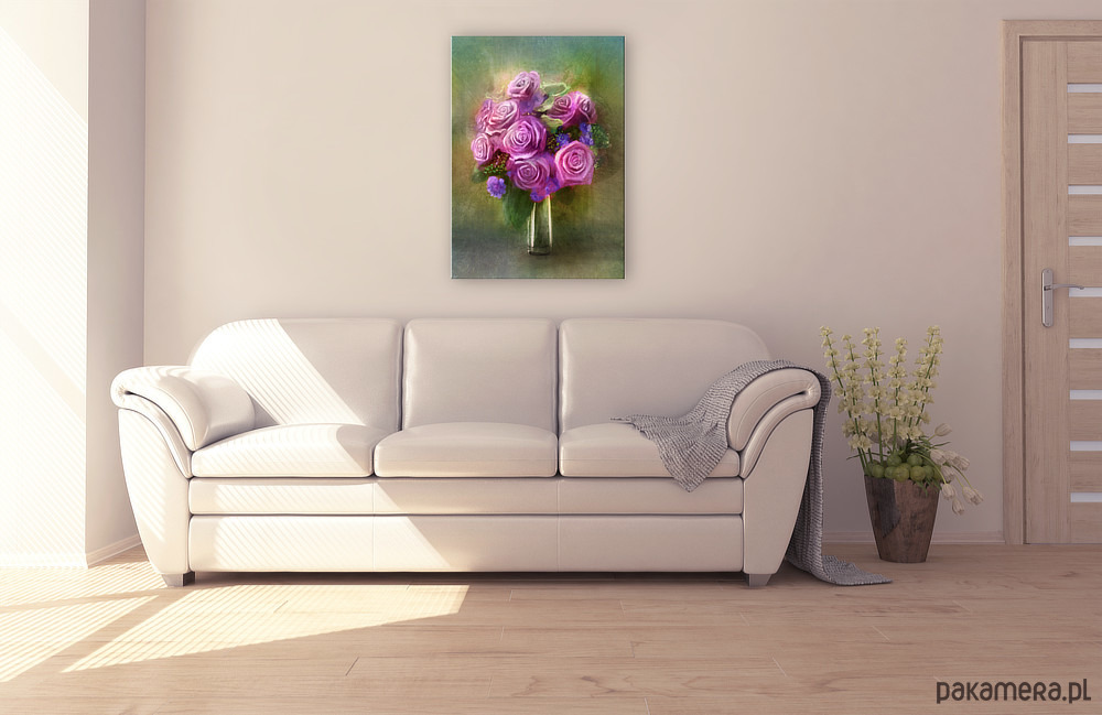 obrazy Obraz - Różowe róże - wydruk na płótnie 1