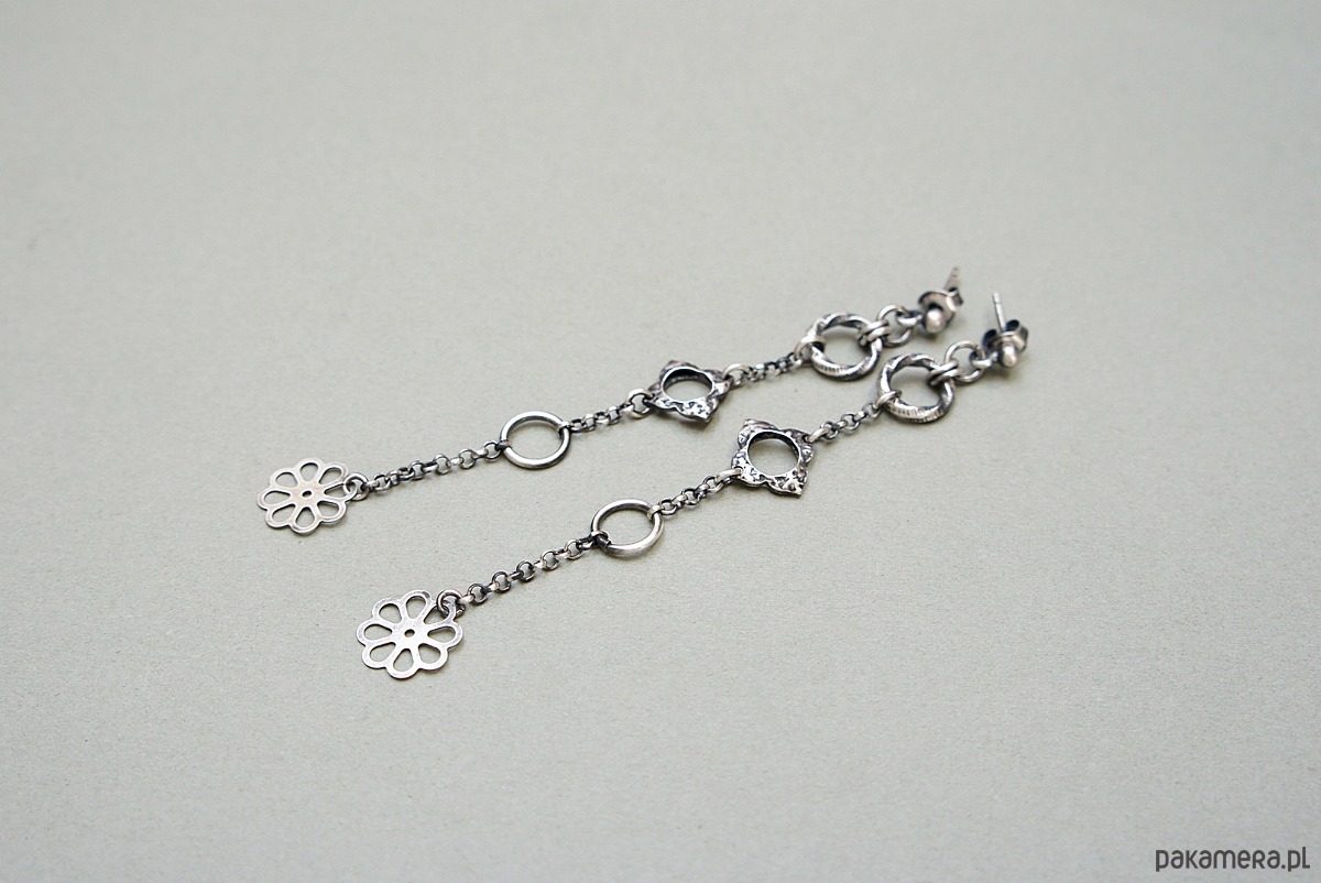 kolczyki srebrne Silver flower vol.2  - kolczyki 1
