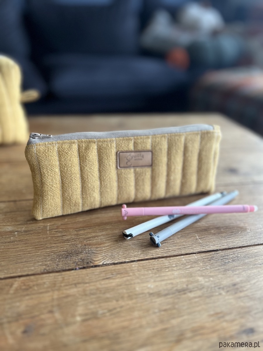 piórniki Piórnik lniany - musztarda 4