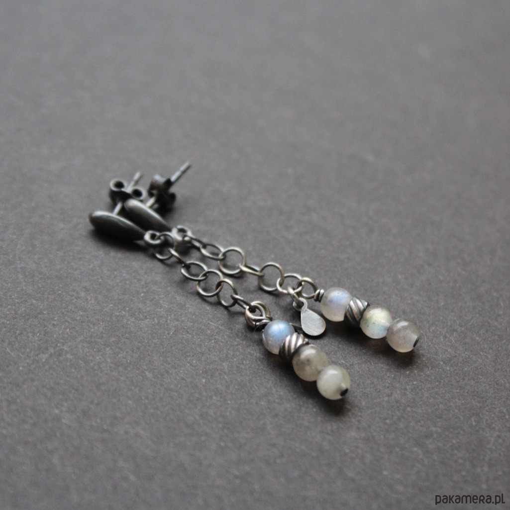 kolczyki z kamieniami Kolczyki labradorytki 5
