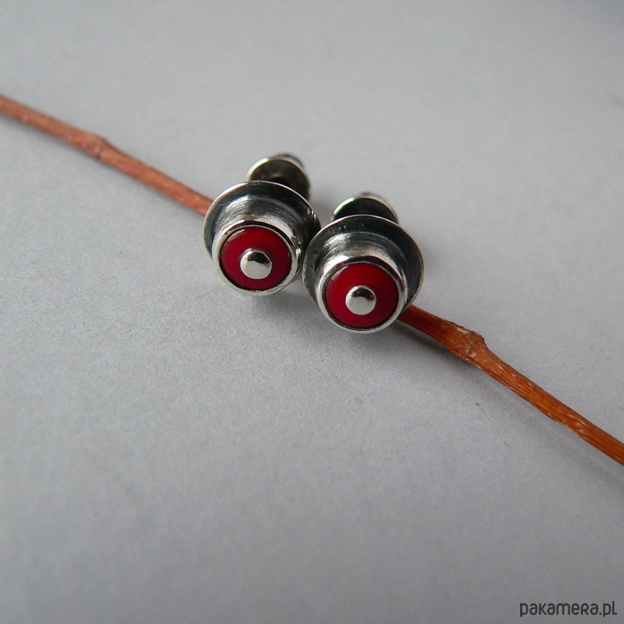 kolczyki srebrne -koralowe maleństwa- 4