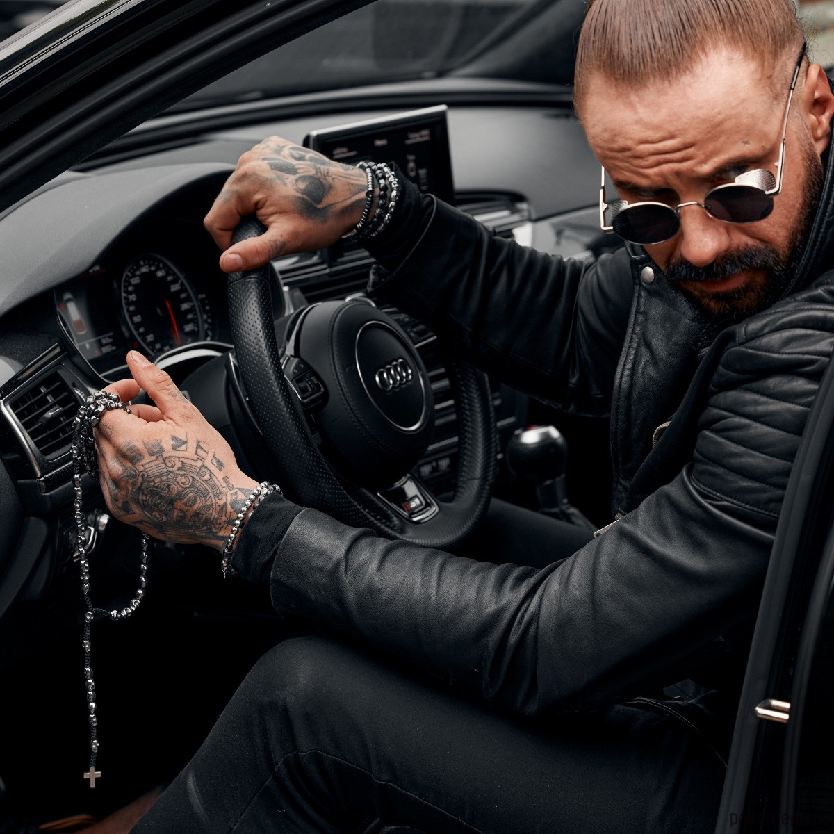 biżuteria męska Set 3 męskich bransoletek metalic 4