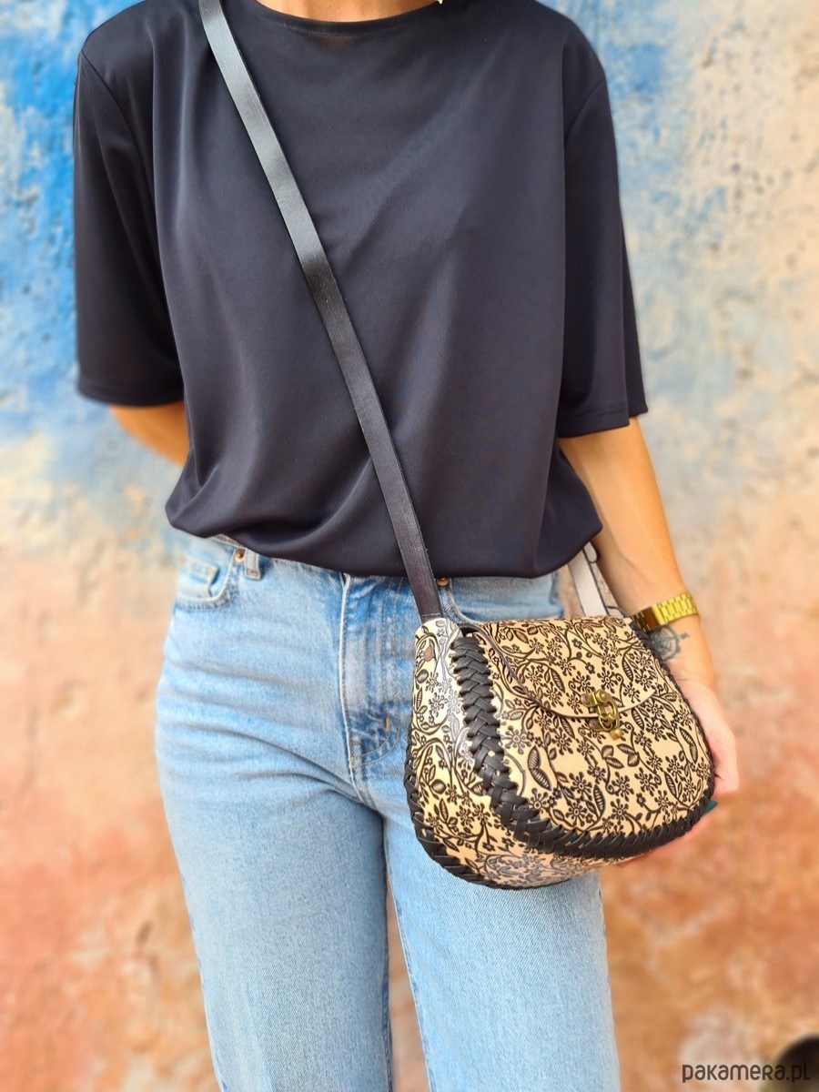 torby na ramię Torebka skórzana ręcznie robiona Margarita Beżowa 3