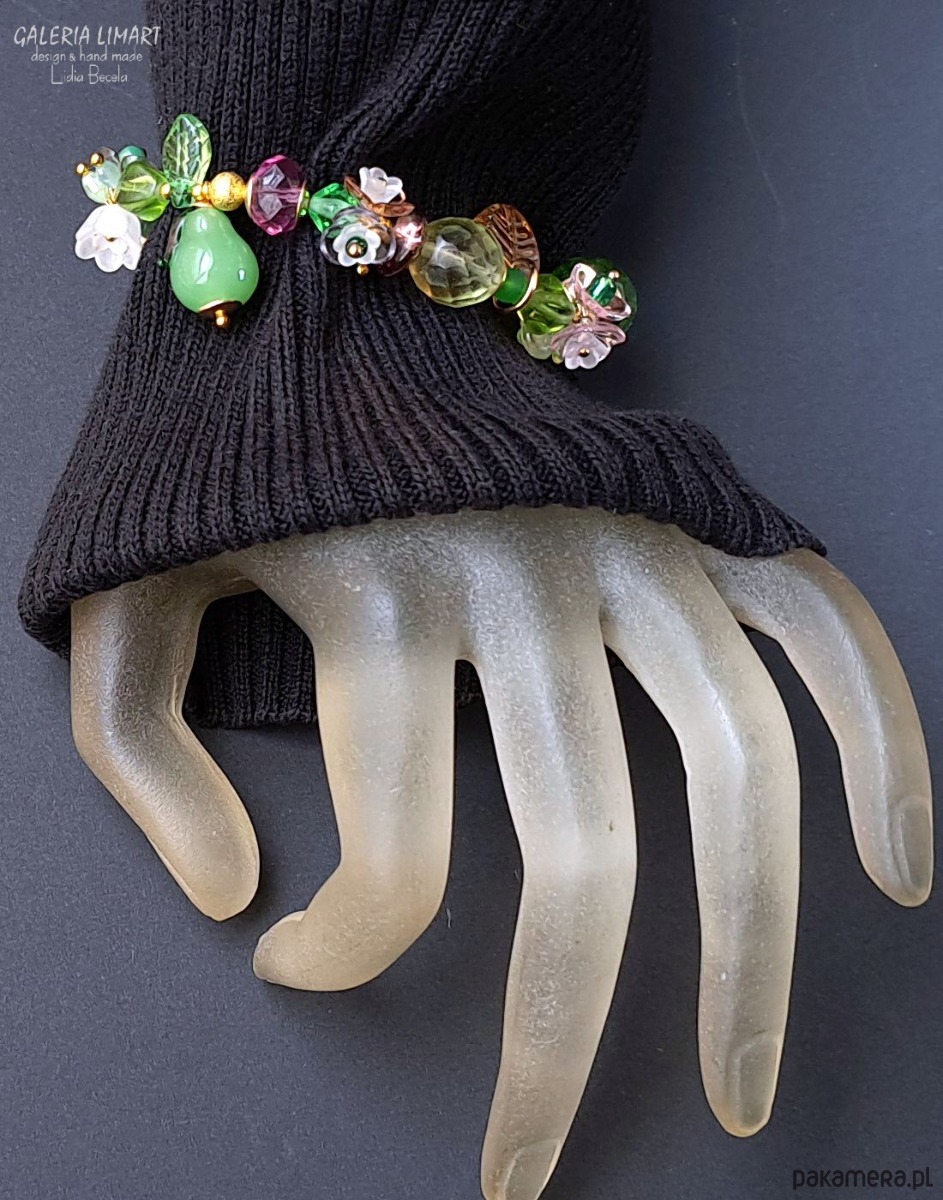 komplet biżuterii Nie zapomnij o lecie - komplet bransoletka+kolczyki boho handmade 3w1 PREZENT 7