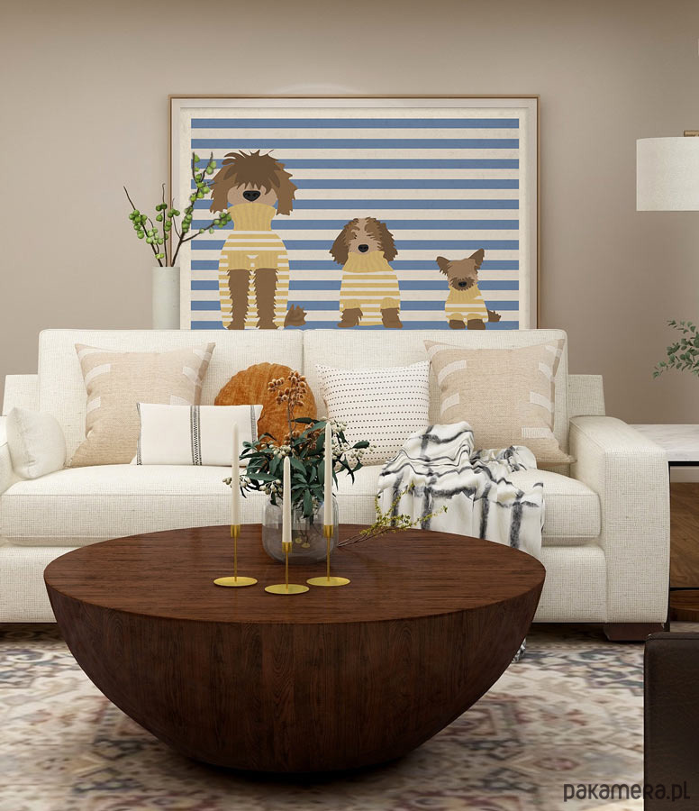 plakaty Psy w swetrach - plakat 50x70 cm fine art 8