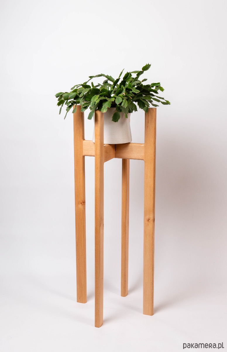 kwietniki Kwietnik drewniany wysoki, podstawa na donice, stojak na rośliny 1